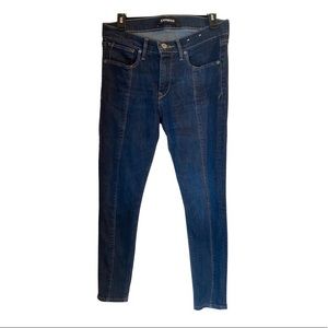 Express Mid-Rise Ankle-Length Skinny Jean with Seam down the center of the legs